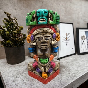 Mexican folk art, Mayan art, Mayan decor, Prehispanic, Mexican sculpture, Mayan warrior