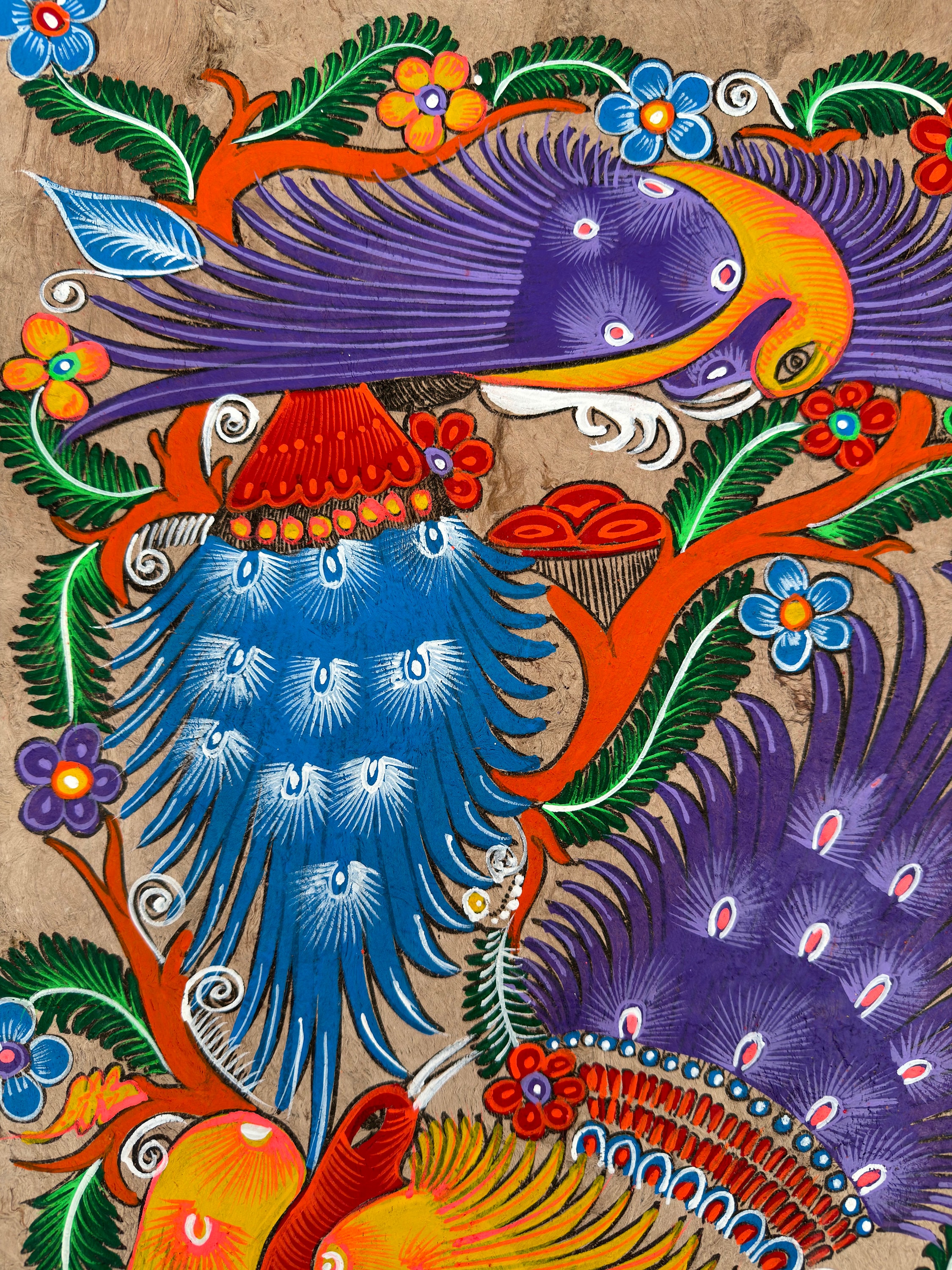 アマテ紙に描かれた鳥の絵、メキシコ美術におけるオリジナルのアマテ画