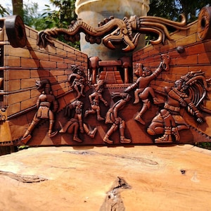 Mayan wall decor, Mexican painting, Quetzalcoatl, Prehispanic, Wood carving, Handcrafted ASK FOR CUSTOMIZE