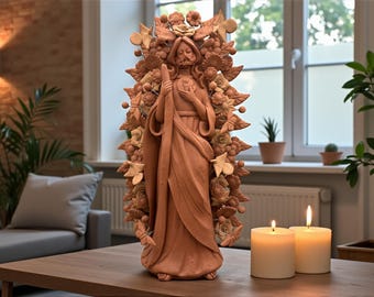 Estatua de arcilla de San Judas Tadeo de Metepec Estado de México, Artesanos de arte popular de San Juditas hechos a mano, decoración religiosa del hogar espiritual 15"