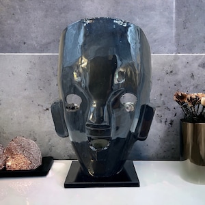 アステカの仮面、テオティワカンの葬祭用の仮面、モザイクの仮面、メキシコ文化のアステカとマヤの彫刻