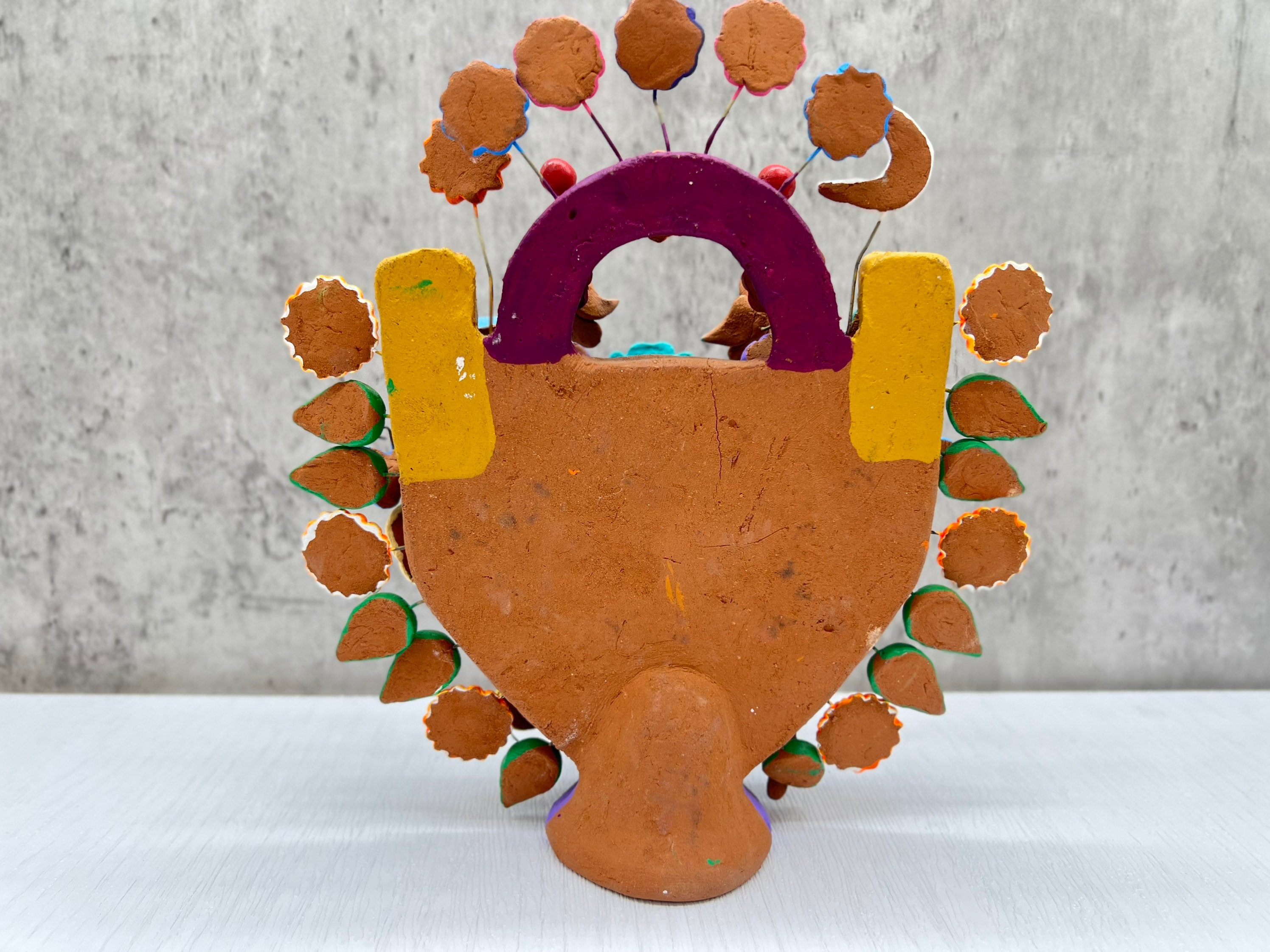 うっとりする色使い♡1970sメキシコ♡生命の樹♡キャンドルホルダー♡燭台♡ うっとりする色使い♡1970sメキシコ♡生命の樹♡キャンドル