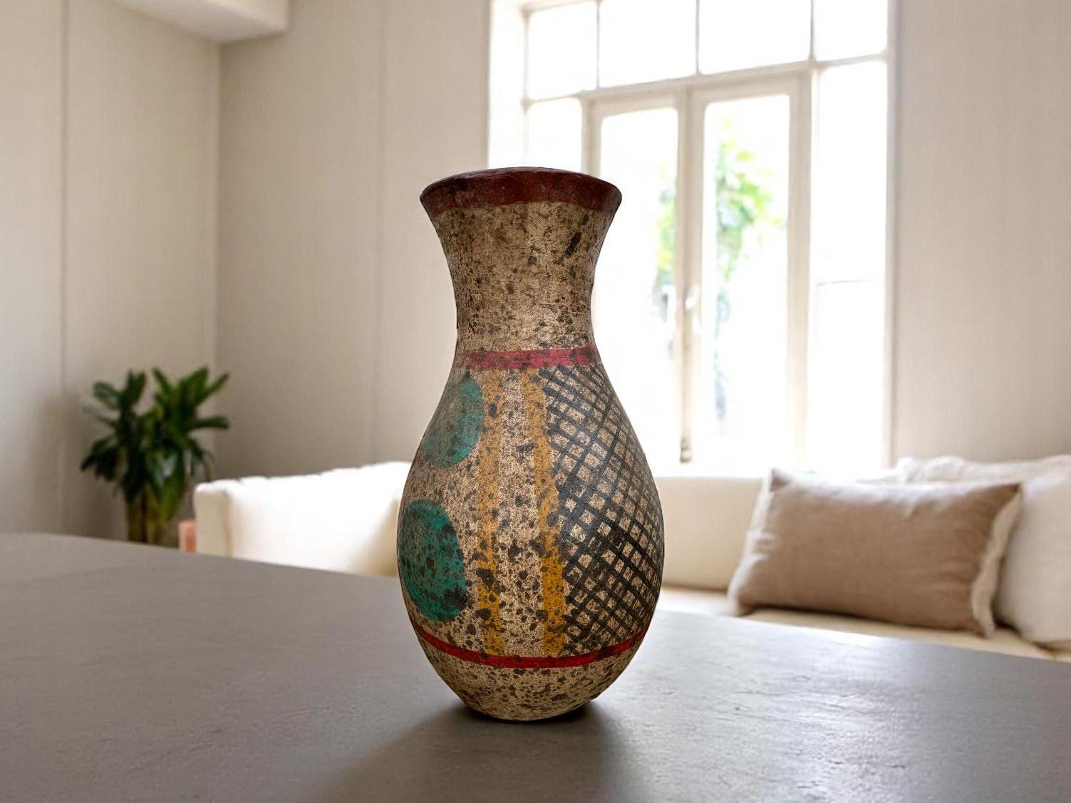 プレヒスパニック時代の粘土製花瓶、手作りのテラコッタ植木鉢