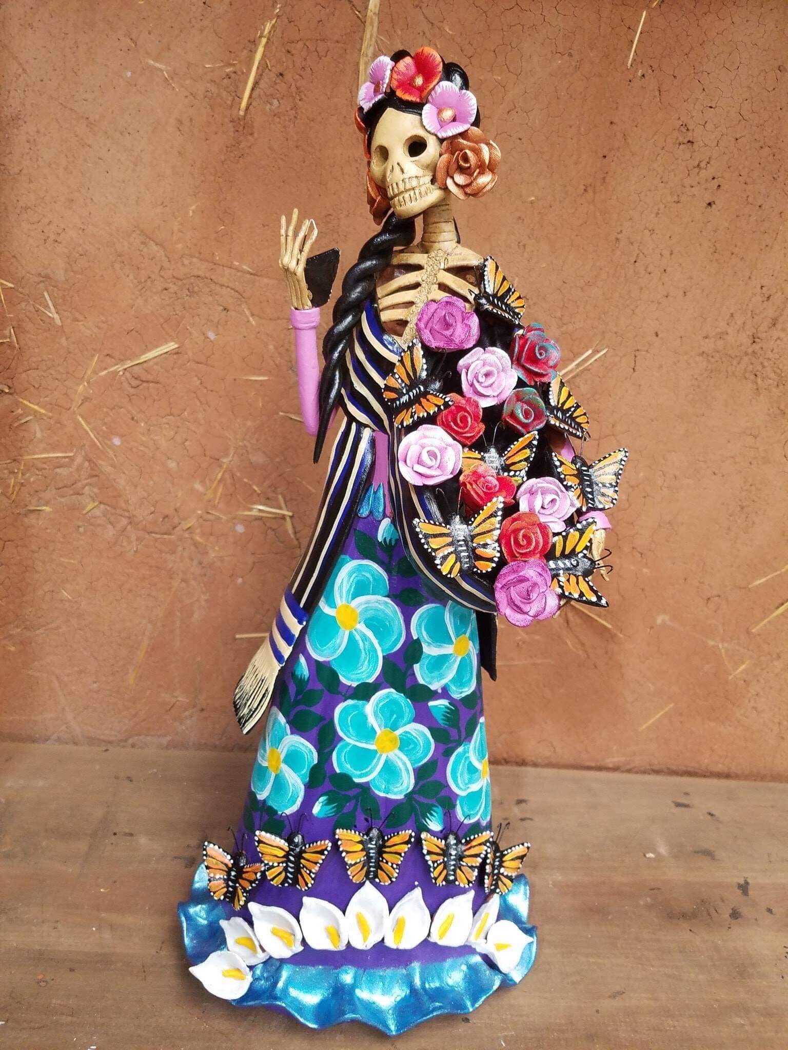 Buy 19.68 Catrina Frida Kahlo Doll Day of the Dead Human
