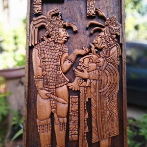Aztec Art, Mayan art, Mexican painting, Prehispanic, Wood carving, Handcrafted ASK FOR CUSTOMIZE