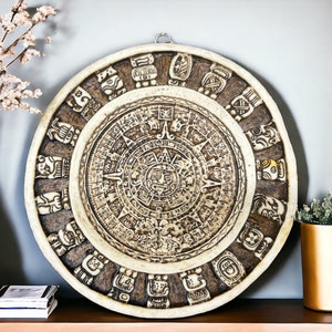 Mexican wall art, Aztec wall art, Aztec wall decor, Mexican decoration, Prehispanic, Aztec calendar stone, Wall Hanging Decor