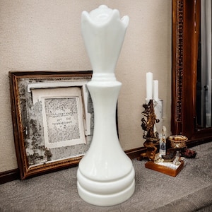 LARGE Ceramic Queen Chess Piece For Home Decor Interior Design, Chess set Queen Statue