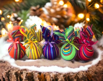 6 Christmas ornaments / Mexican decoration , ideal for the Christmas tree, inspired by Mexican art
