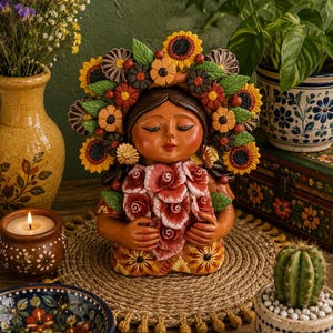 Pachamama-skulptur - Handgjord i Metepec Moder Jord-lerafigur, Spirituell folkkonst 15