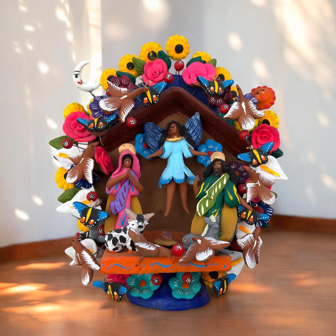 キリスト降誕キャンドルホルダー 【マリア様と赤子のイエス様、羊飼い