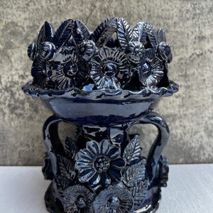 Copal Incense Burner Glazed Michoacán México Handcrarted By Artisans, Copalera Pottery Palo Santo Dry Herbs, Copalero Handmade Home Decor