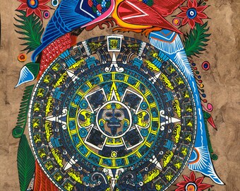 ビンテージメキシコ絵画　メキシコ伝統アマテアート ビンテージメキシコ絵画 メキシコ伝統アマテアート - メルカリ