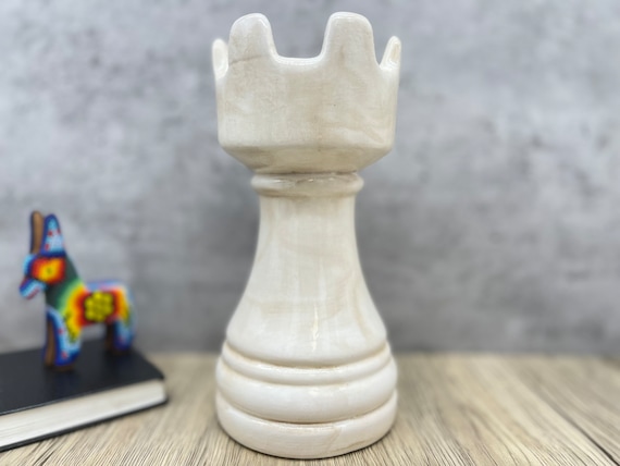 LARGE Ceramic Rook Chess Piece for Home Decor Interior Design 