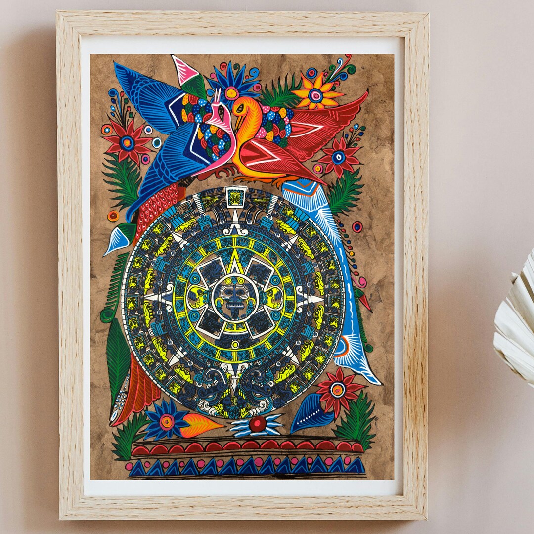 ビンテージメキシコ絵画　メキシコ伝統アマテアート アマテ ビンテージ 民芸 フォークアート - メキシコ 日用品 雑貨