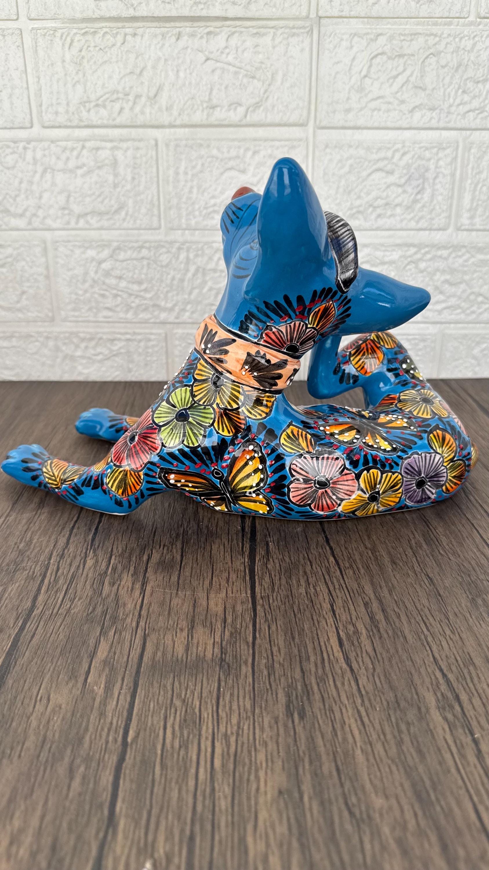 DECO depuis 1985 デコ デュピュイス 犬　dog サーマル Talavera Xoloitzcuintle, Ceramic Dog, Talavera Pottery, Authentic