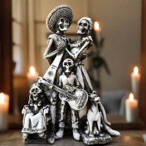 Family Coco Catrinas, Dia De Los Muertos - Day Of The Dead, Human Skeleton, Mexican Catrina, Skull Sculpture,  Catrina  Figurine, Ofrenda
