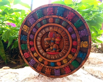 CNC彫刻のマヤアステカカレンダーウォールアート - Etsy 日本