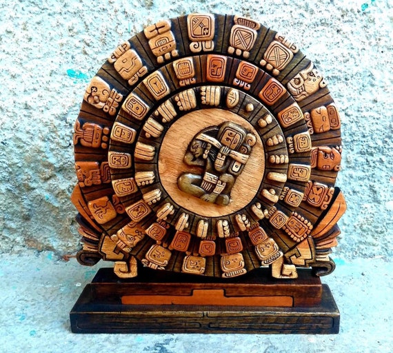マヤ暦、アステカ、カレンダー、壁掛け、民芸品、彫刻
