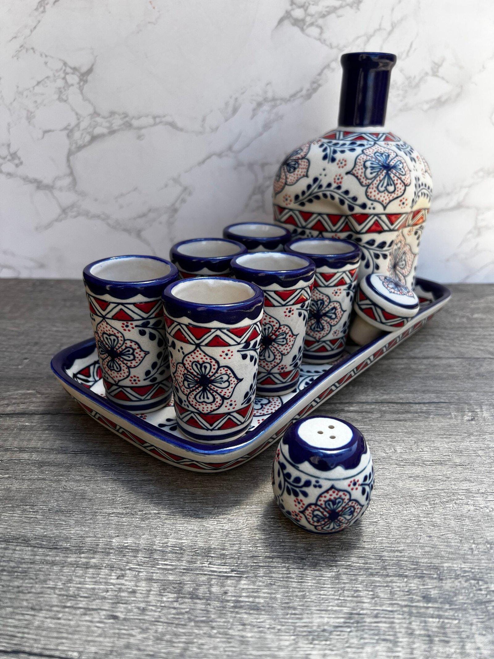 Puebla Tequila Shot Glass Set, Tequila Guadalajara or Mezcal