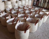 13.77 quot Storage basket, Palm leaf basket, Laundry basket, Plant pot cover, Picnic basket