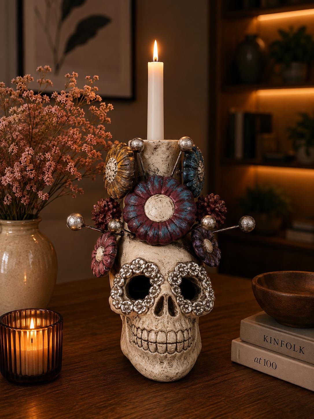 Mexican Skull Candelabra - Etsy