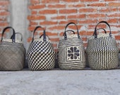 13.77 quot Storage basket, Palm leaf basket, Laundry basket, Plant pot cover, Picnic basket