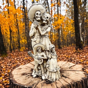 Catrinas Familiares, Día De Los Muertos - Día De Muertos, Esqueleto Humano, Catrina Mexicana, Escultura De Cráneo, Estatuilla De Catrina, Decoración De Ofrenda