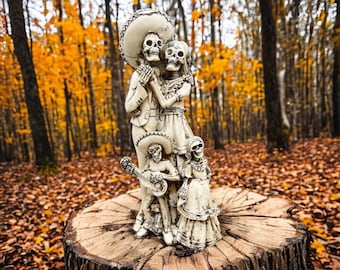 Family Catrinas, Dia De Los Muertos - Day Of The Dead, Human Skeleton, Mexican Catrina, Skull Sculpture,  Catrina  Figurine, Ofrenda Decor