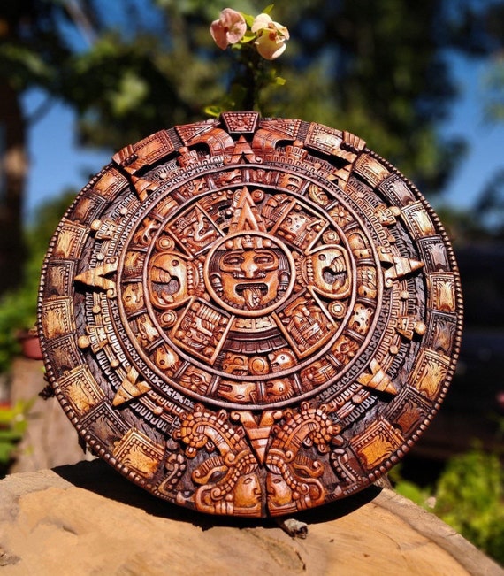 Prehispanic Aztec Art, Aztec Calendar, Mexican Painting, Wood Carving, Handcrafted ASK FOR CUSTOMIZE - Etsy