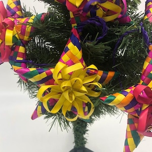 クリスマスオーナメント6個、メキシコのオーナメント、メキシコのクリスマス、ヤシの葉で作られ、クリスマスツリーに最適、メキシコの芸術にインスパイアされた