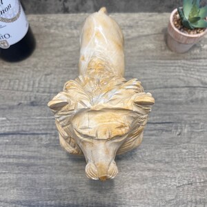 Lion figurine, Marble sculpture, Carved lion, Lion sculpture, carved stone animal image 6