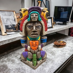 Mexican folk art, Mayan art, Mayan decor, Prehispanic, Mexican sculpture, Mayan warrior