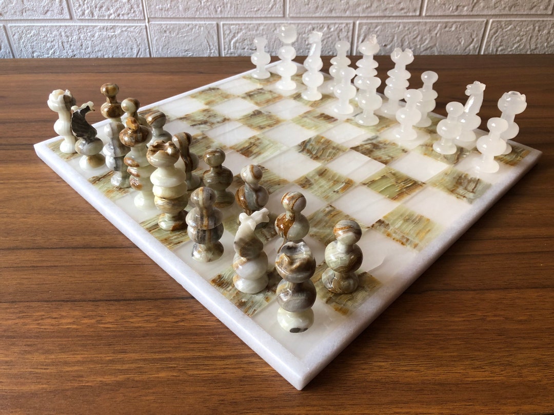 Arena Luxo Chess Set 3D Handmade Walnut Madeira Maciça Jogo De Tabuleiro  Tamanho Grande Tabuleiro de Xadrez | Com Damas de Metal Figurado Mosaico