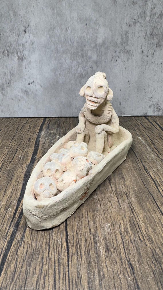 ミクトラン 手作りのメキシコ粘土彫刻 ミクトランテクートリ、アステカ