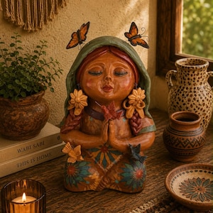Pachamama-skulptur - Handgjord i Metepec Moder Jord-lerafigur, Spirituell folkkonst 14