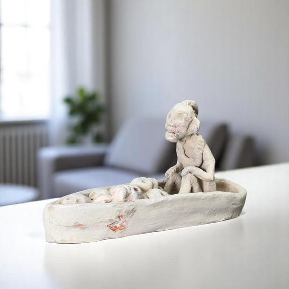 ミクトラン 手作りのメキシコ粘土彫刻 ミクトランテクートリ、アステカ