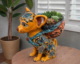 2匹の仲良しチワワ dearDg チワワ 陶器製 チワワ置物 2匹の仲良し