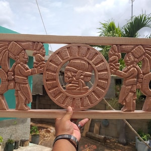 Arte Maya Prehispánico, Calendario Maya, Pintura Mexicana, Talla en Madera, Artesanal PEDIR PERSONALIZAR