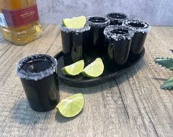 Luxury tequila shot glass, Onyx stone Mexican shot glasses, Unique shot glasses, Stone tequila set, 7 pieces