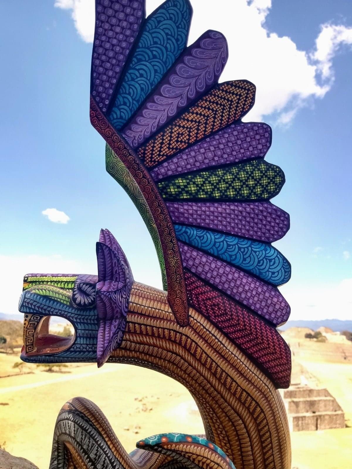 Quetzalcoatl Figure Mexican Folk Art Alebrije Sculpture Etsy