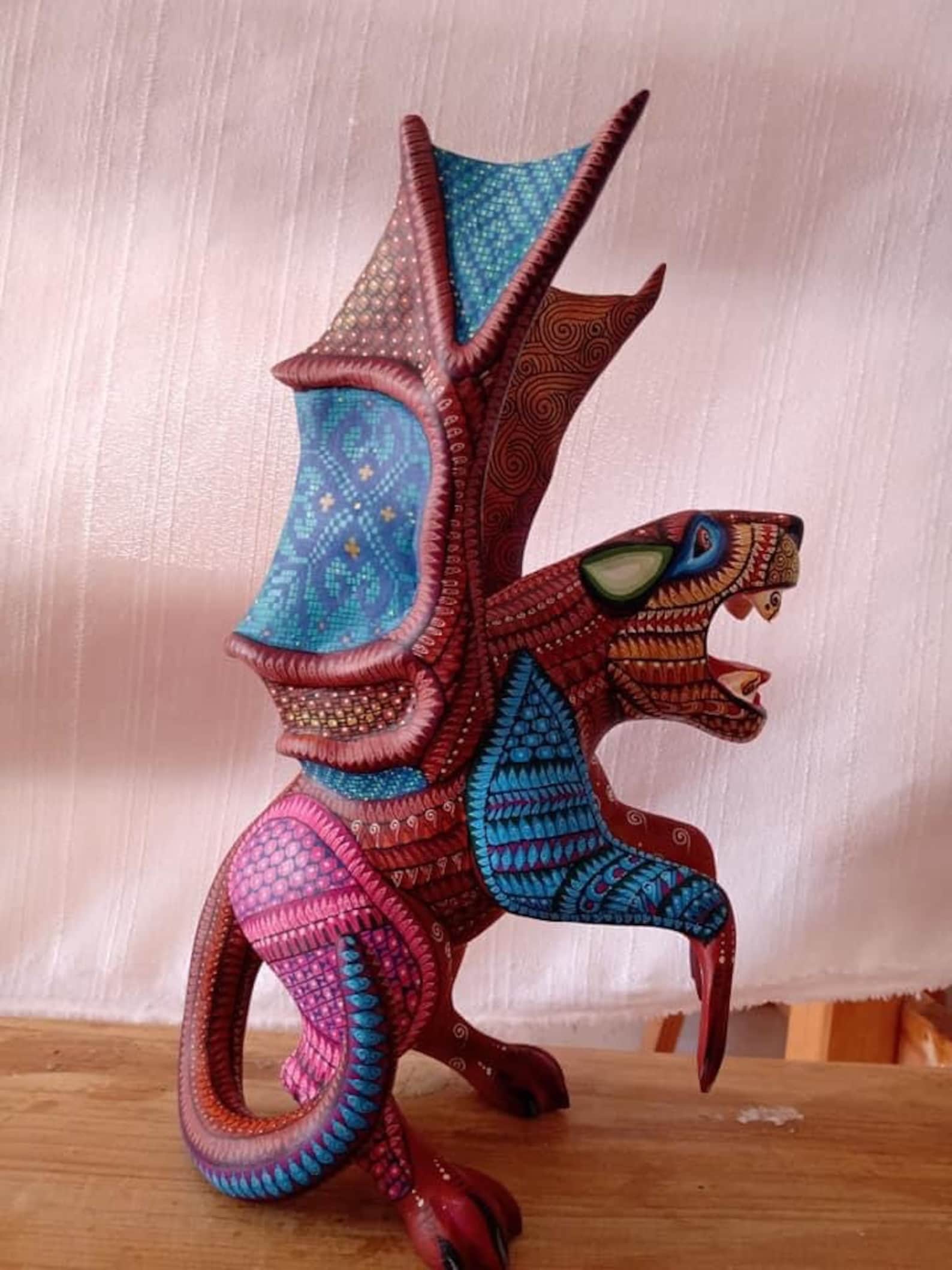 Panther Sculpture Wood Carving in Mexico Mexican art | Etsy