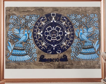 アマテ紙に描かれた鳥の絵、メキシコ美術におけるオリジナルのアマテ画