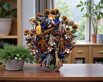 Lele Doll, Mexican Toys, Tree of Life, Candle Holder, Candelabra