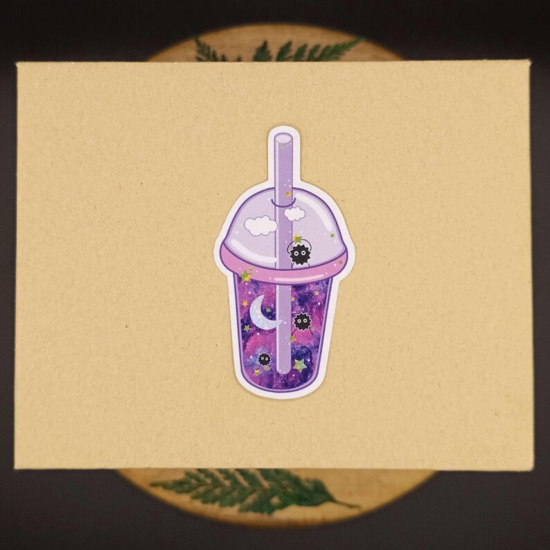 Pegatinas de té de burbujas galáctico coreano - para fans del K-pop y los K-dramas / Diseño Akinno imagen 4