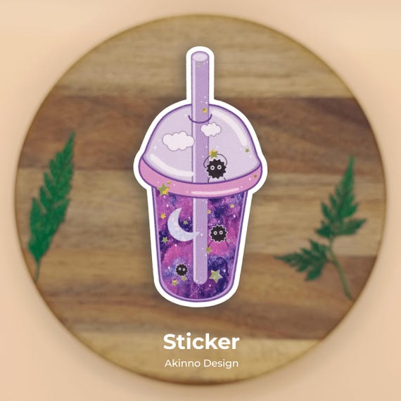 Korean Galaxy Bubble Tea Sticker - for Kpop & Kdrama Fans | Akinno Design