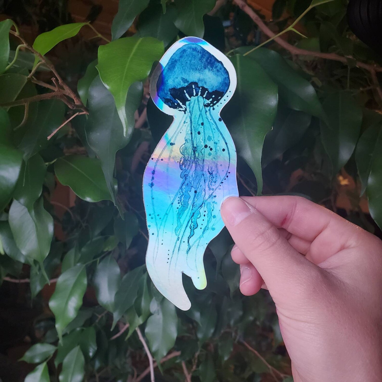 Blue Jellyfish Stickers Ocean Stickers Ocean Life Laptop Etsy