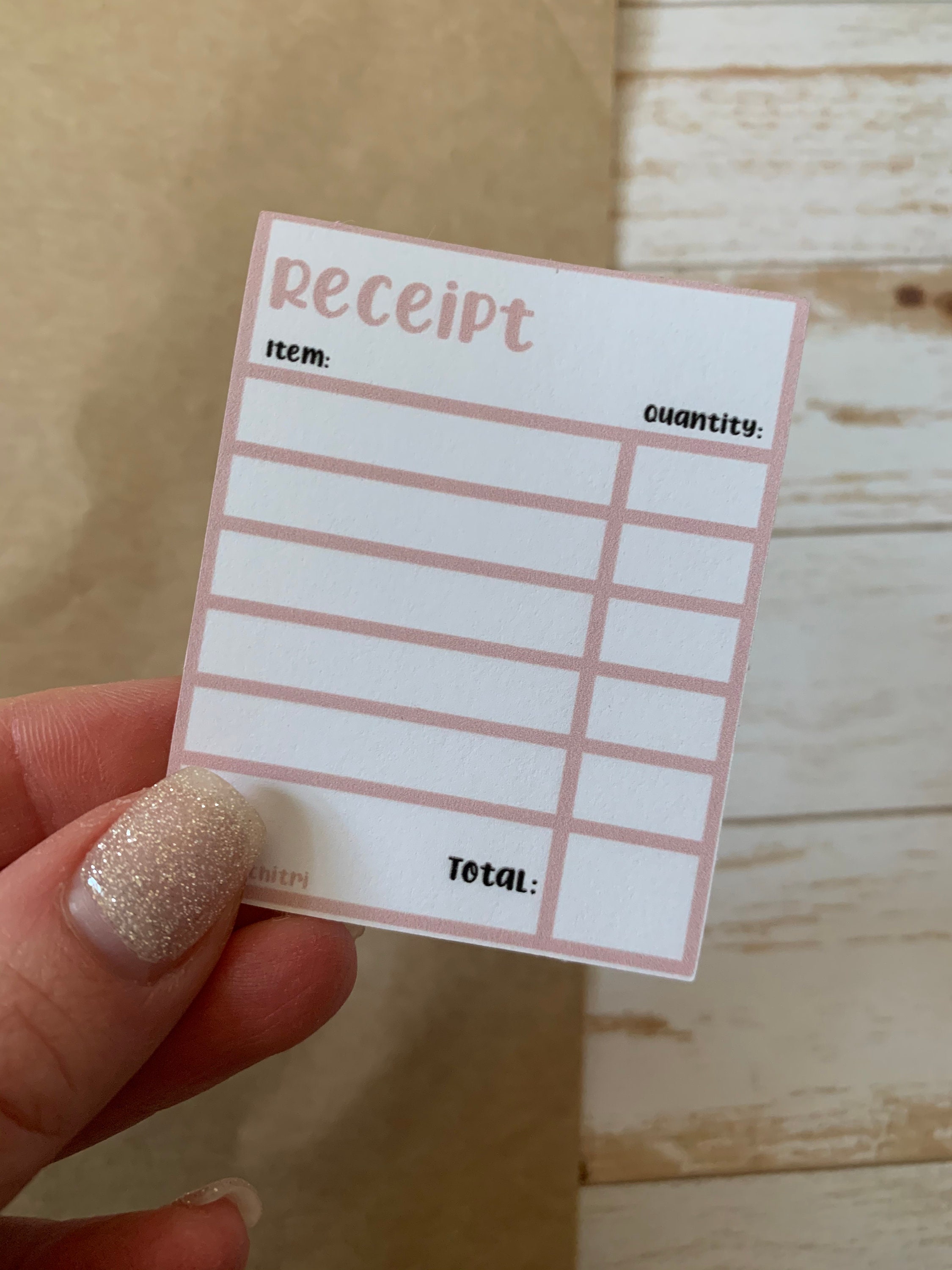 Small Business Receipt Template Mini Receipt Receipt Etsy