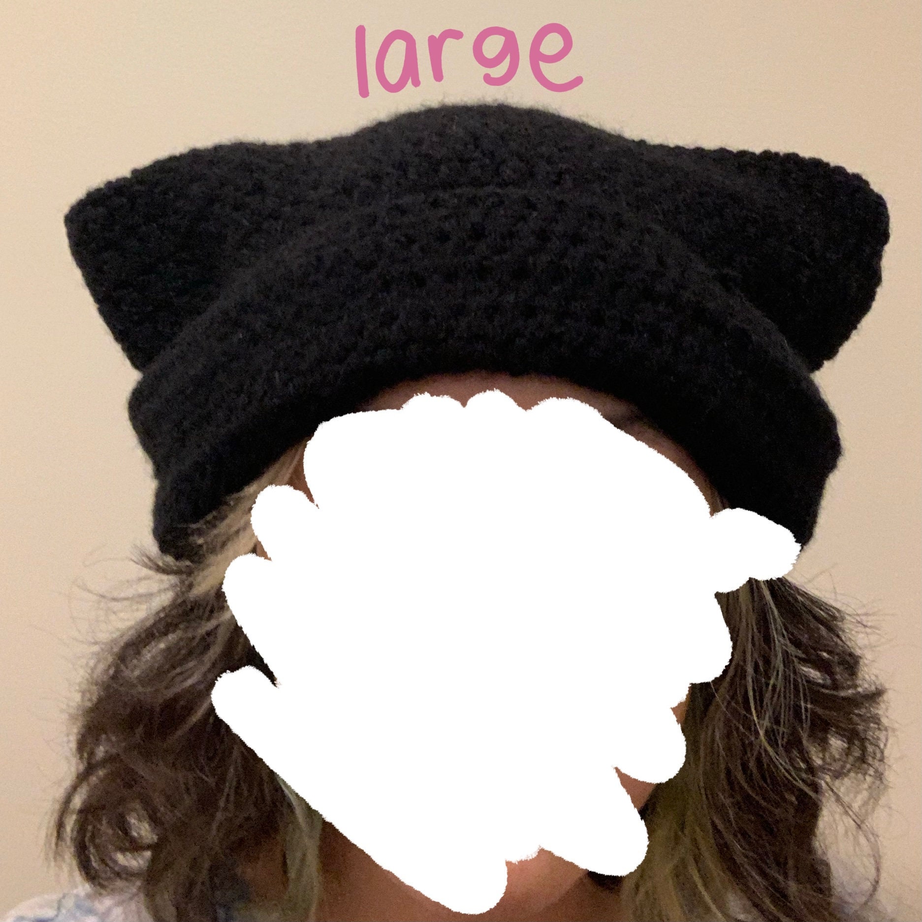 PATTERN Cat Ear Striped Beanie Crochet Pattern Etsy