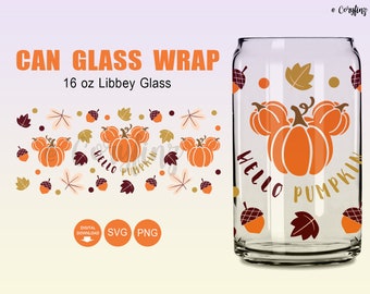 Hello pumpkin Glass Wrap Svg, 16oz Libbey Full Wrap Svg, Pumpkin Mouse svg, pumpkin svg, hello autumn Svg, autumn fall svg, File for Cricut