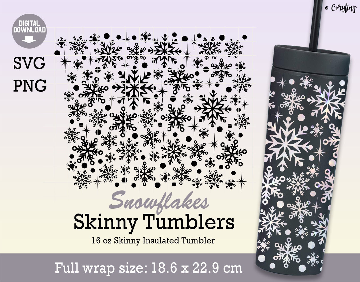Floral Wrap for 16oz Skinny Tumbler SVG Cut file by Creative Fabrica Crafts  · Creative Fabrica